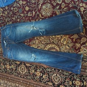 True religion low rise destroyed denim